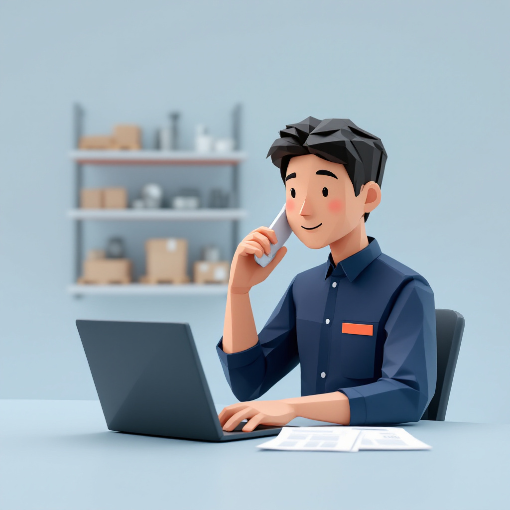 調達・購買のキャラクターイラスト