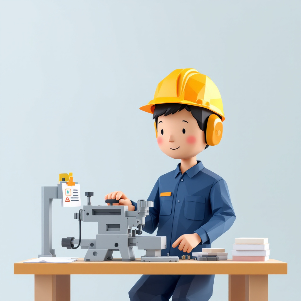 生産技術エンジニアのキャラクターイラスト
